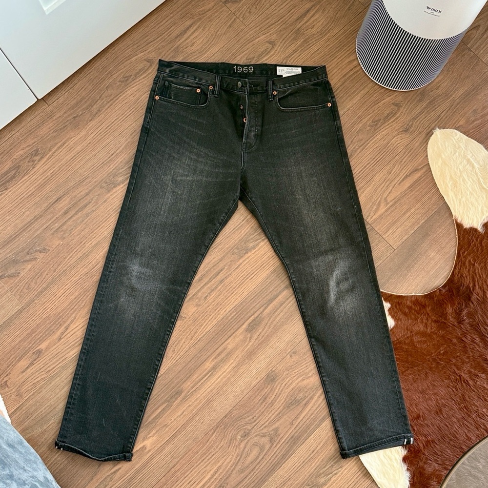 Gap 1969 black slim 36/32 denim pants